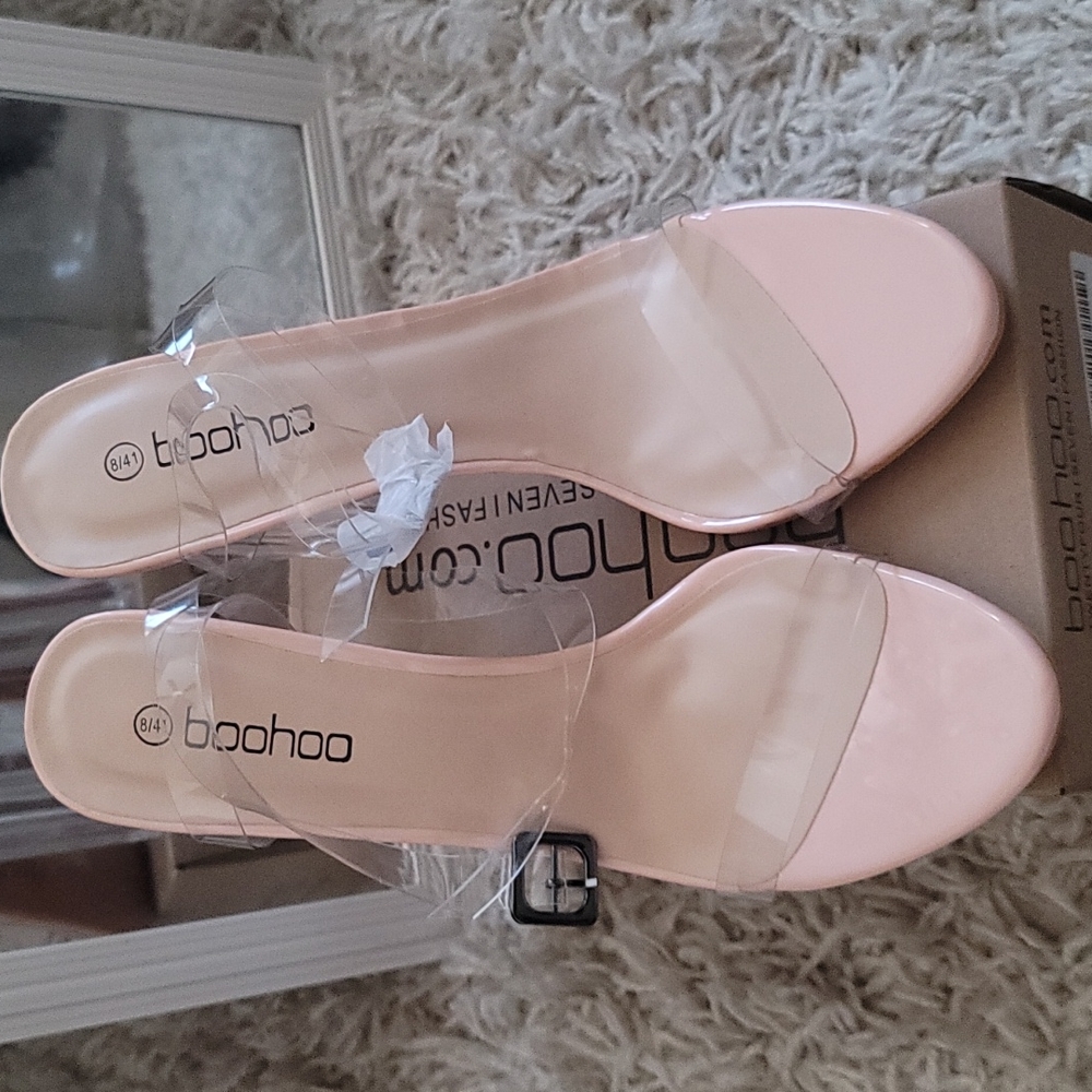 Boohoo clear heels